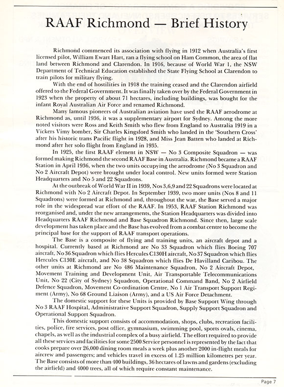 Richmond Air Base History